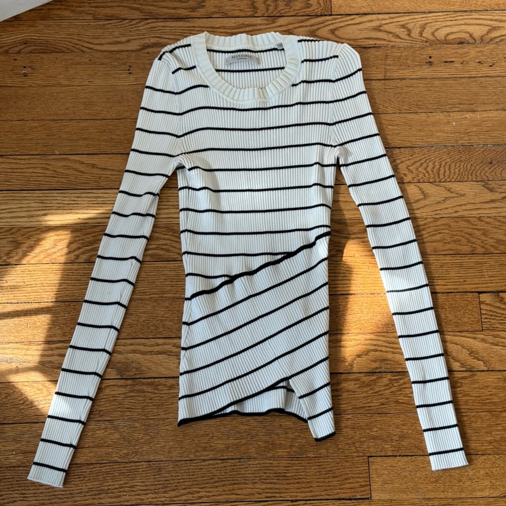 All Saints Amara Striped Jumper - Size Medium